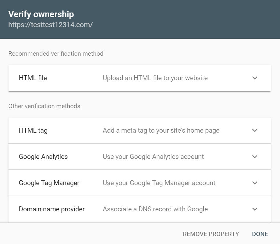 Instructions on verifying ownership