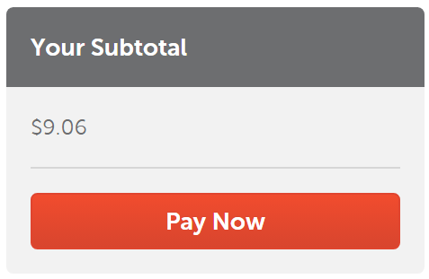 Namecheap pay now screen