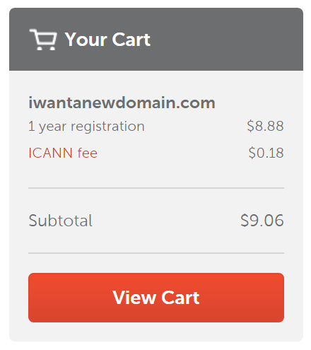 View cart button