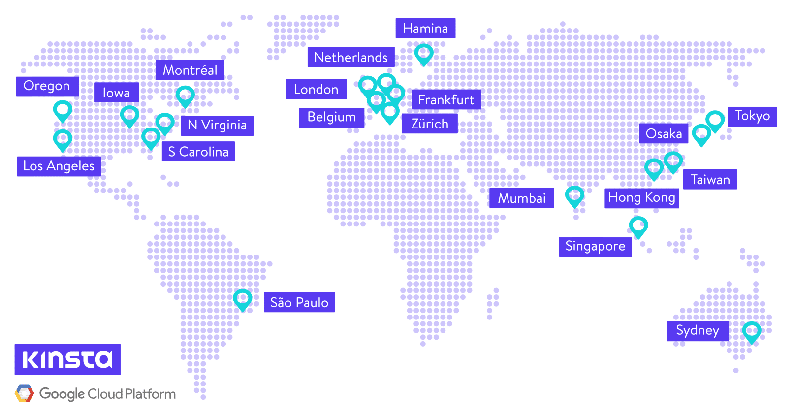 Kinsta data center locations