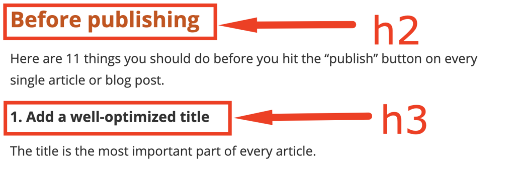 Article chapter structure