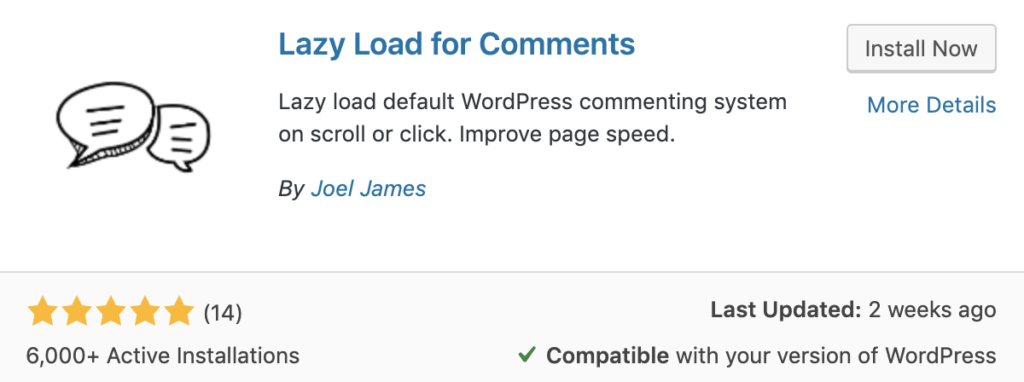 Lazy load for comments plugin