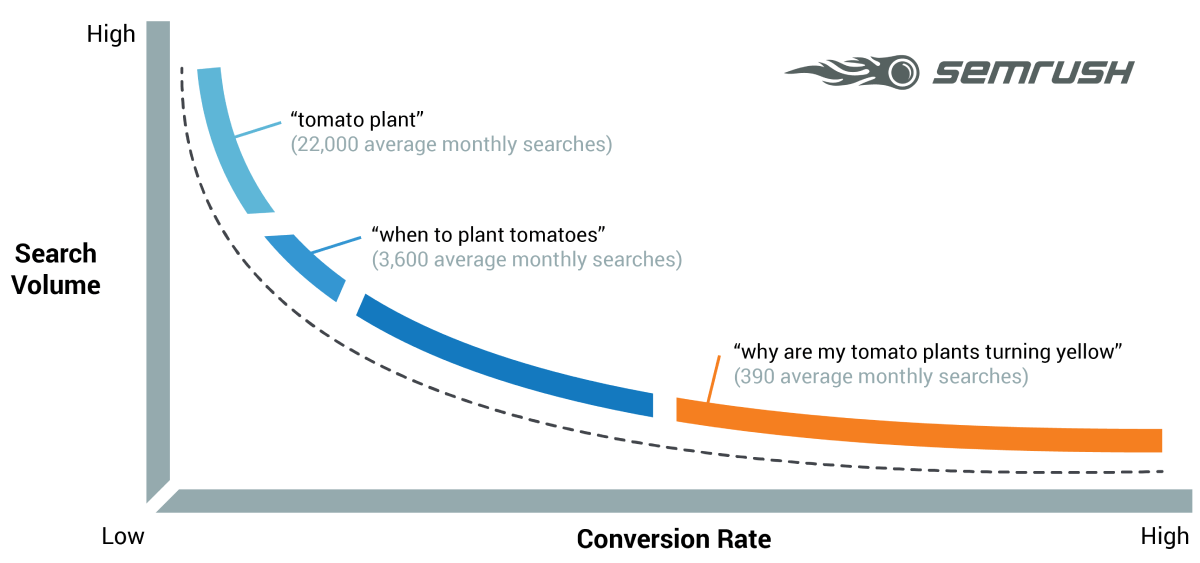 Short vs long-tail keywords