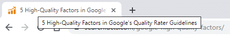 Browser tab title
